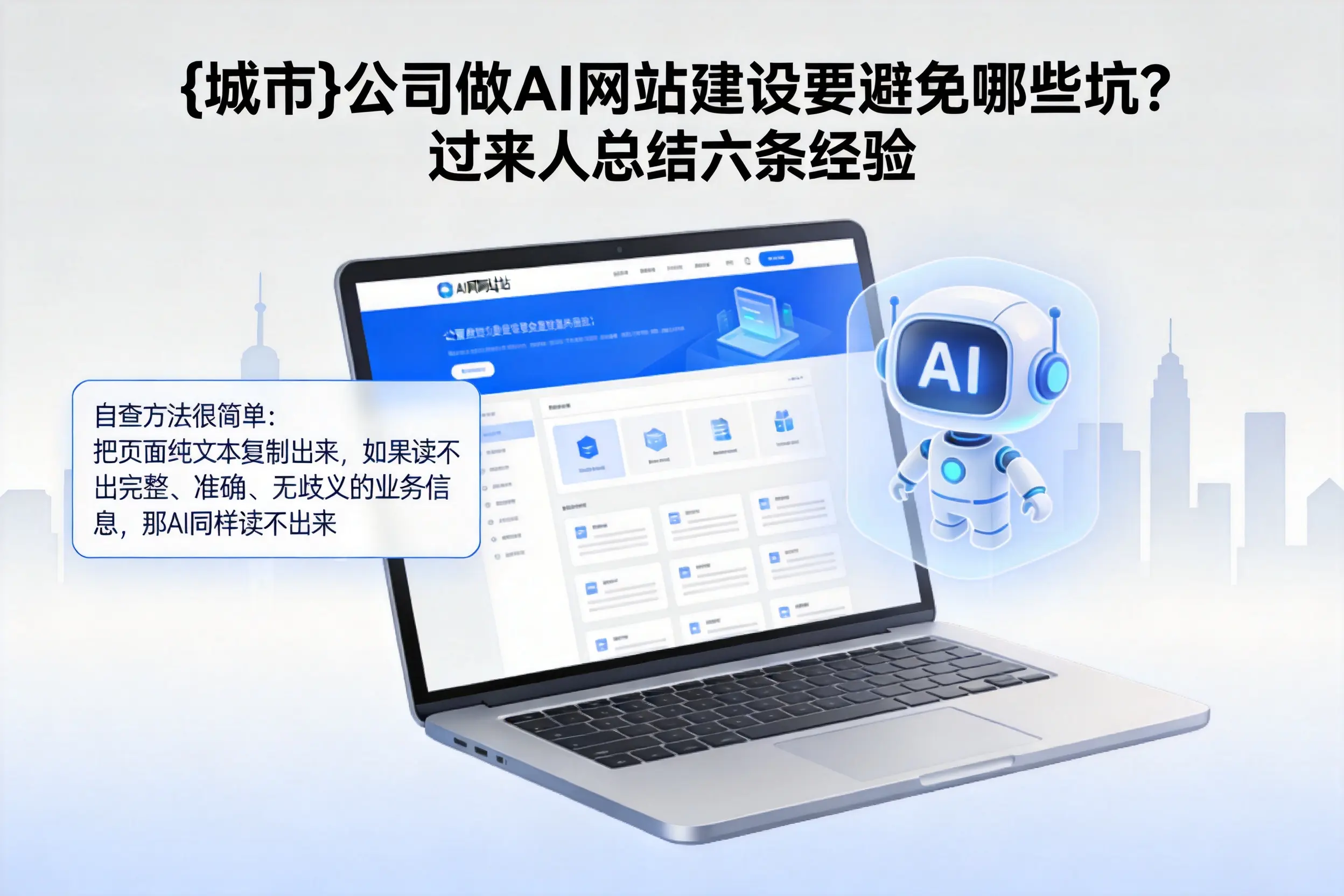 石嘴山公司做AI网站建设要避免哪些坑？过来人总结六条经验