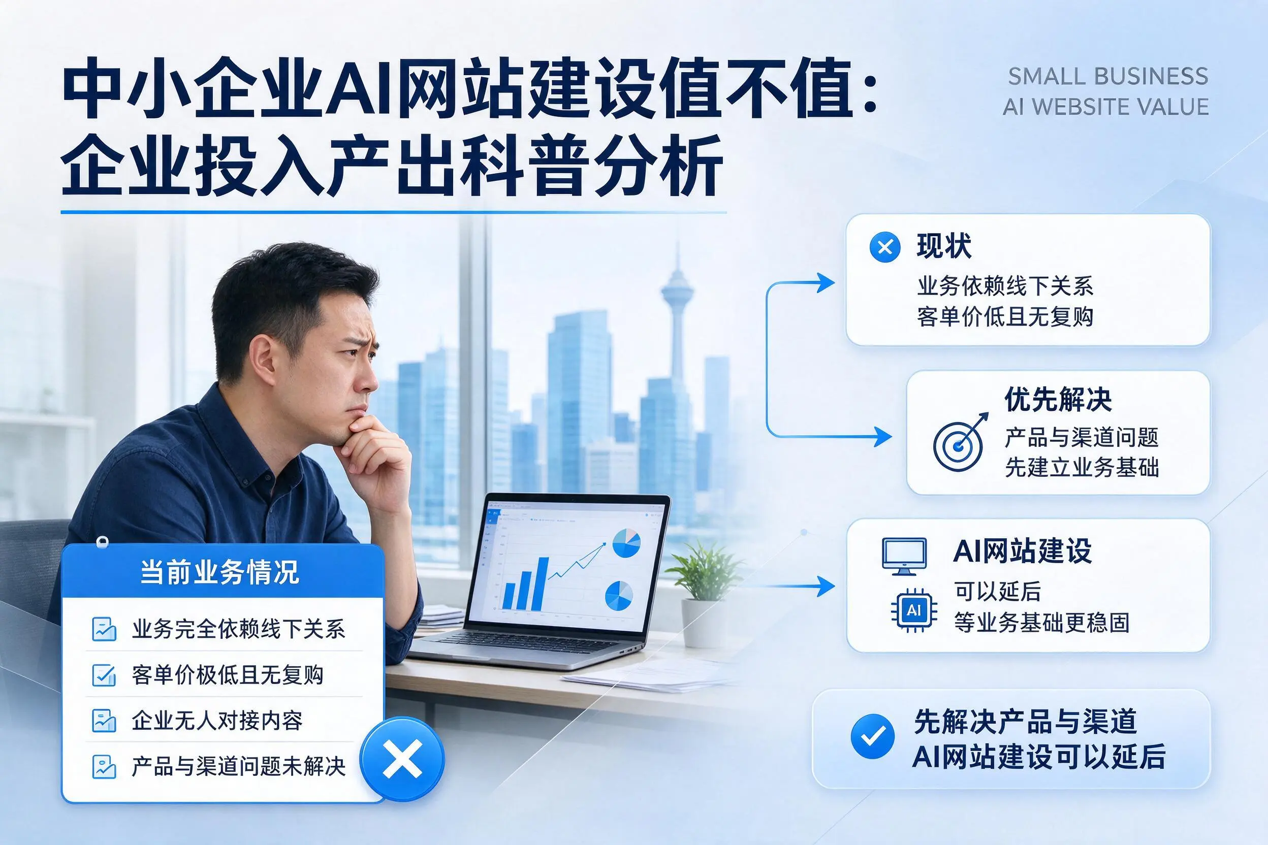 中小企业AI网站建设值不值:石嘴山企业投入产出科普分析