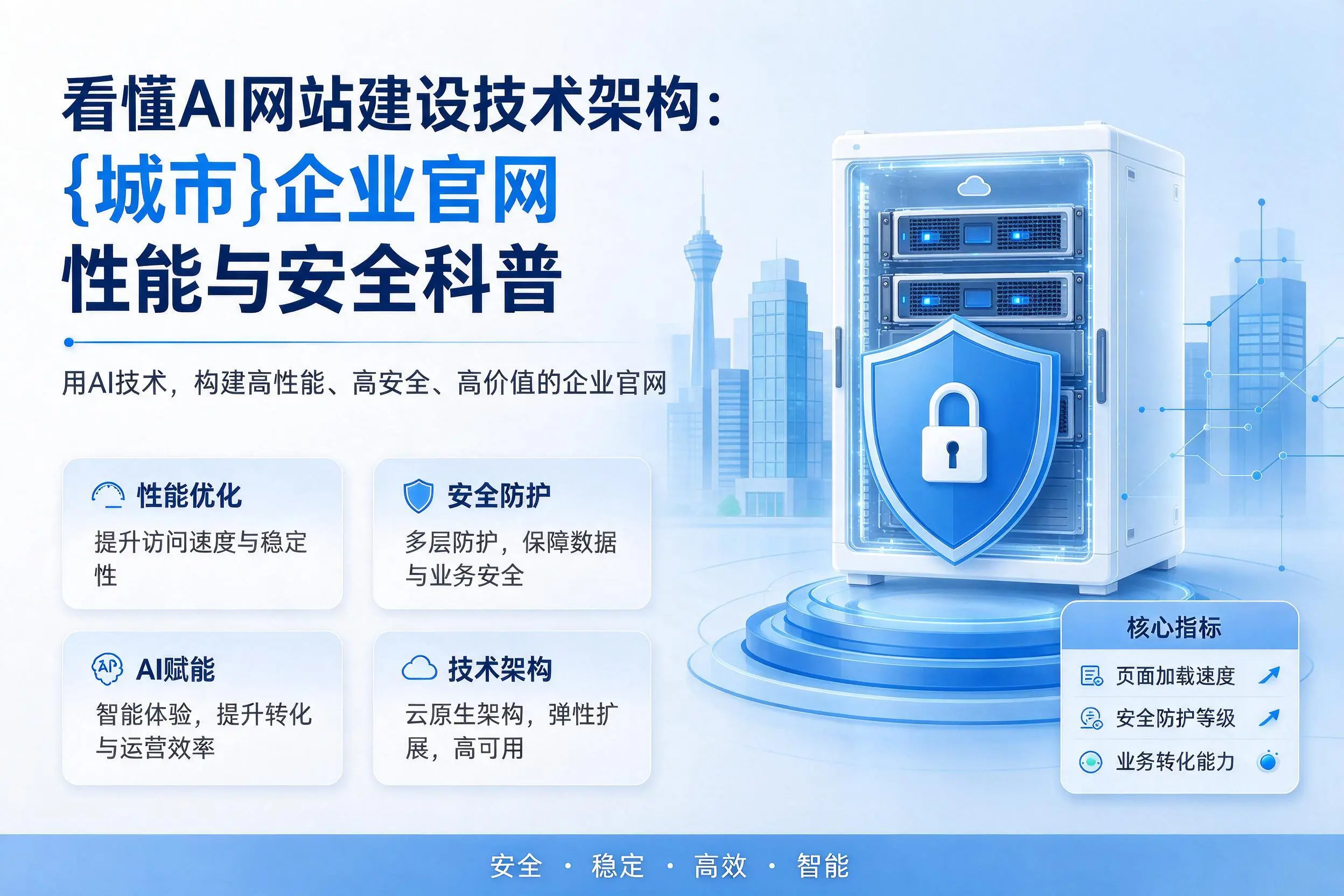 看懂AI网站建设技术架构:石嘴山企业官网性能与安全科普