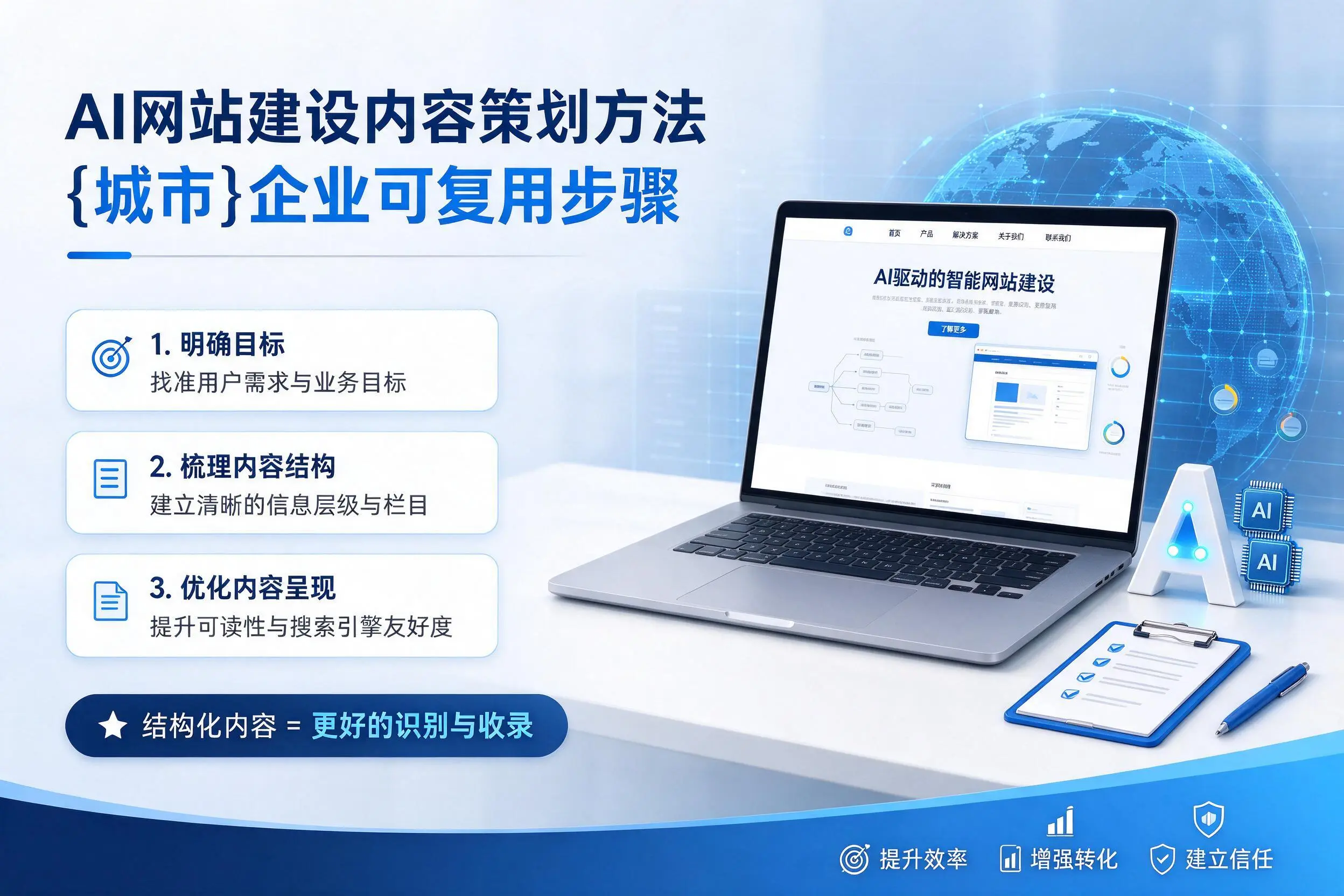 AI网站建设内容策划方法,石嘴山企业可复用步骤