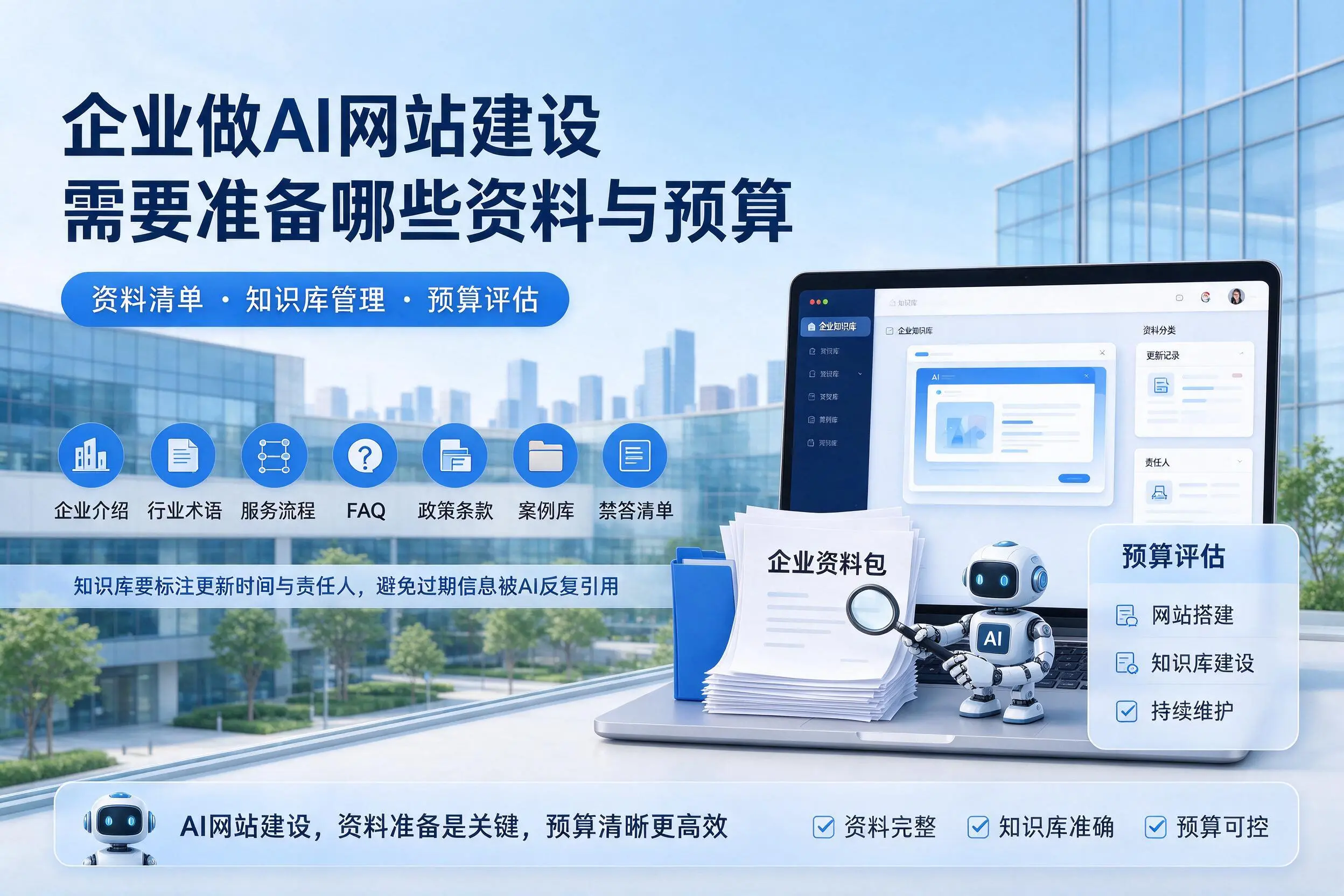 石嘴山企业做AI网站建设需要准备哪些资料与预算