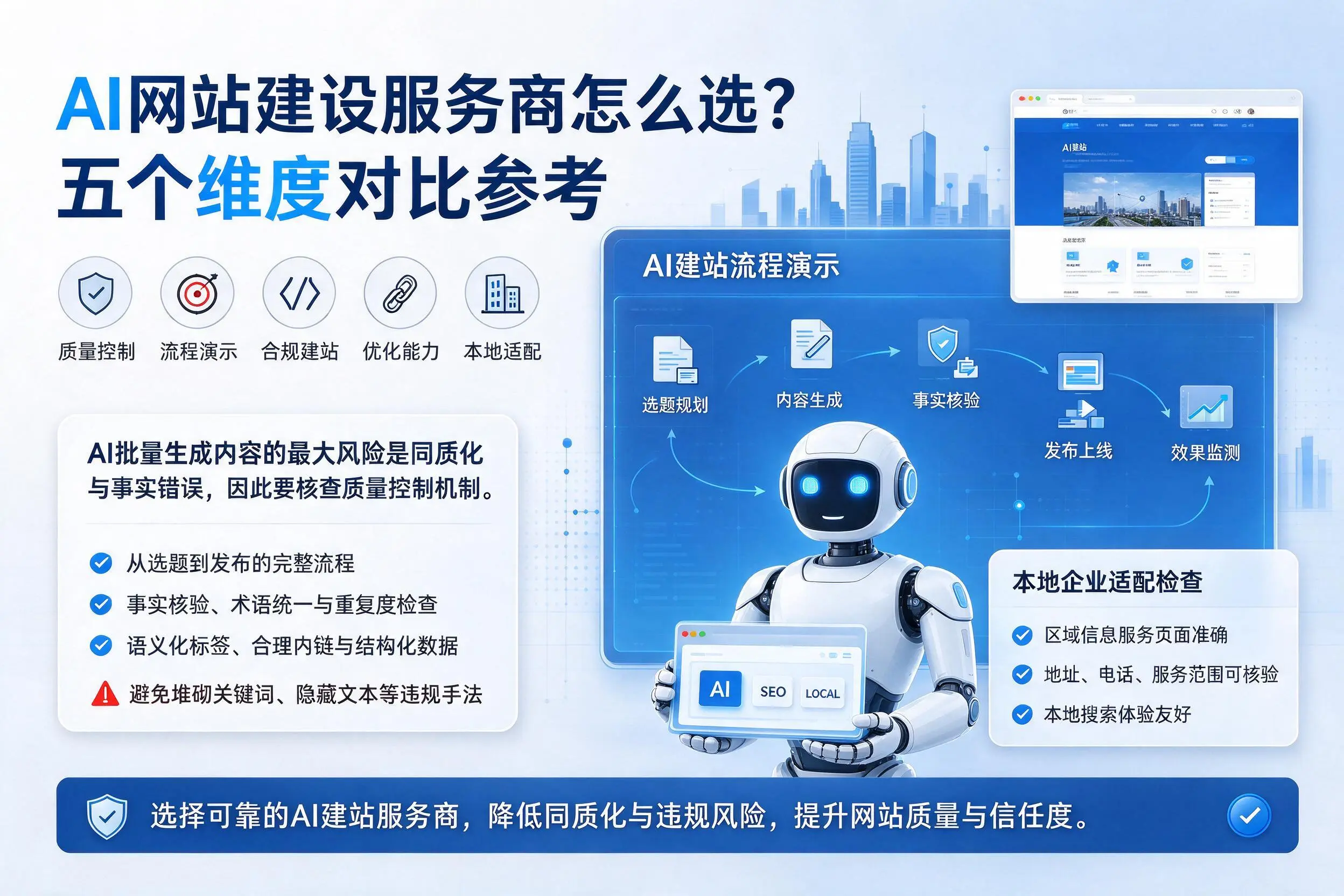 石嘴山AI网站建设服务商怎么选?五个维度对比参考