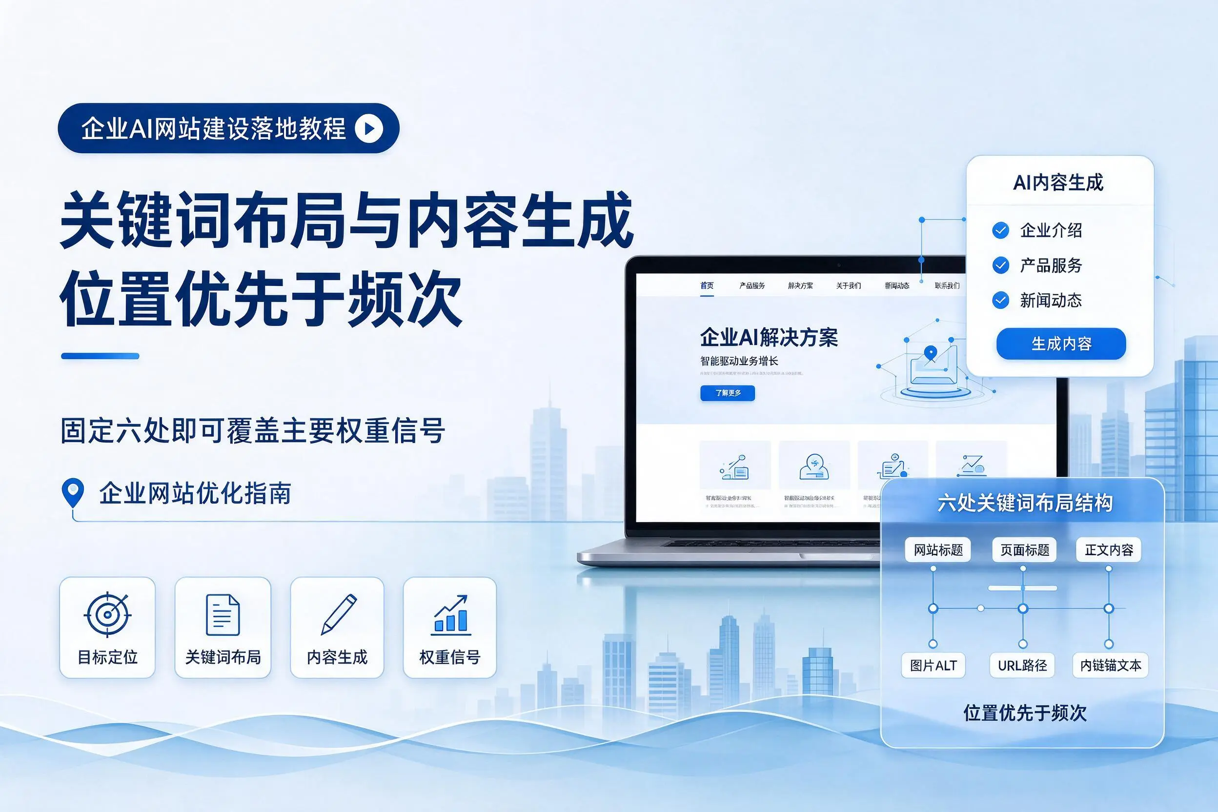 石嘴山企业AI网站建设落地教程:关键词布局与内容生成